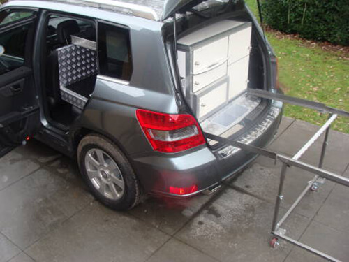 Mercedes GLK mobieteek gemakkelijk uitrijdbaar
