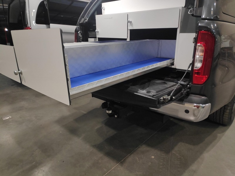 autoinrichting toyota hylux lade met verlaagde zijwand