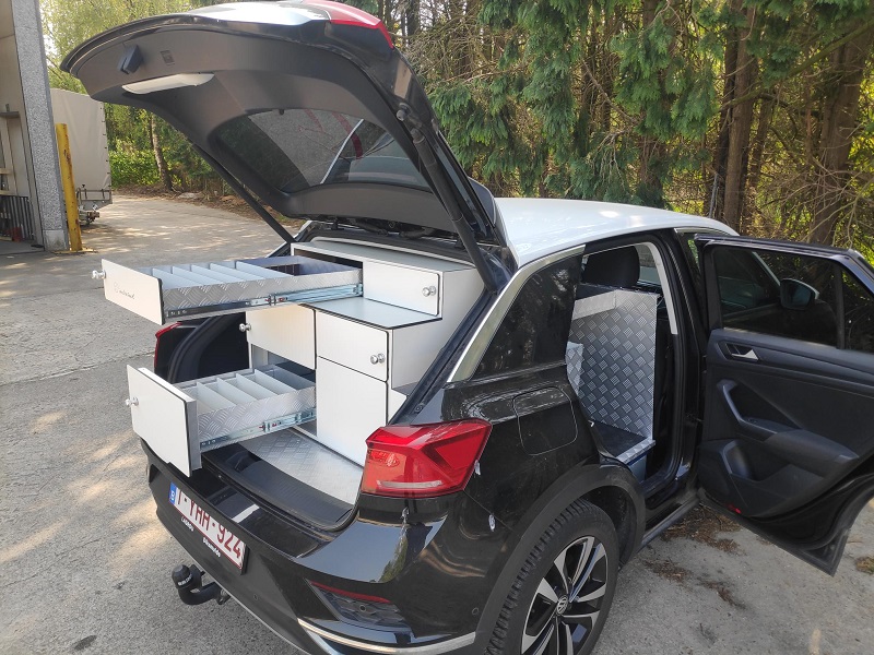 autoinrichting volkswagen t roc kast trapsgewijs voor optimale invulling