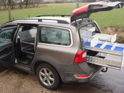 Volvo XC 70 laden aangepast voor Echo en RX Materiaal