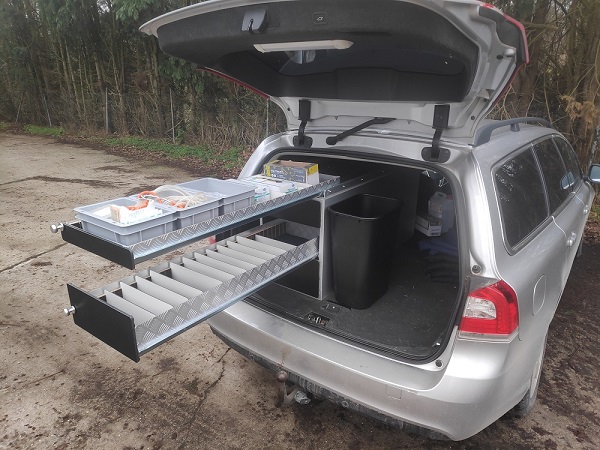 autoinrichting volvo v60 1 rij laden van 125 cm diep